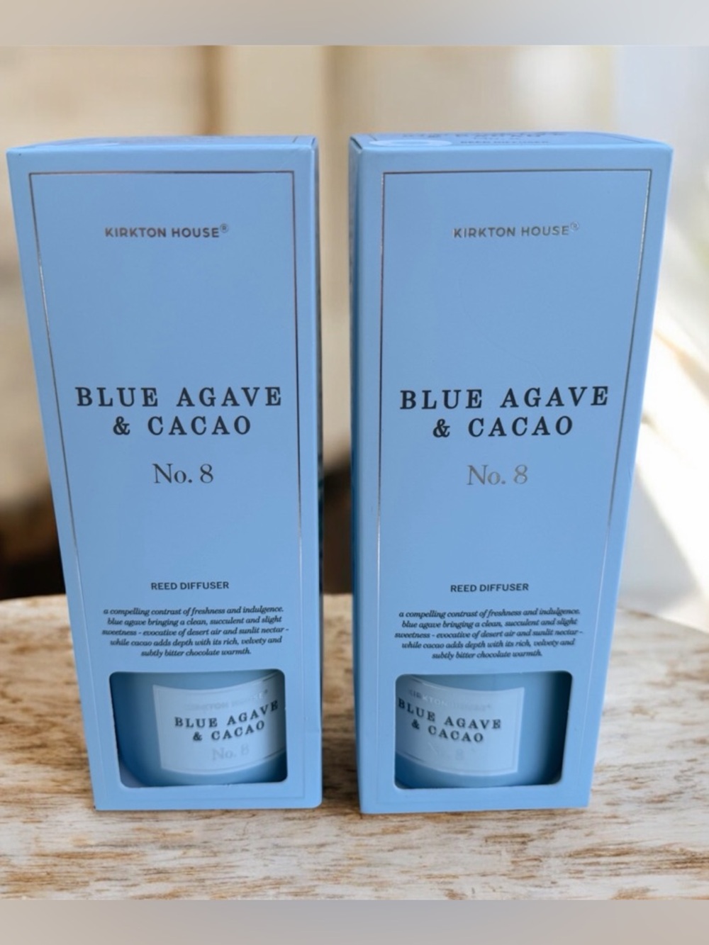 Kirkton House Blue Agave & Cacao Reed Diffuser Set of 2